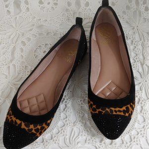 Vince Camuto Calf Hair Suede Studded Flats 7.5
